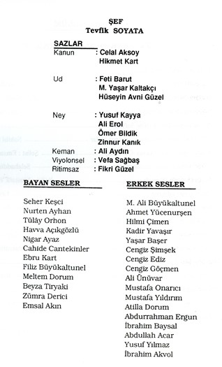 Rast Fasıl Beraber ve Solo Eserler